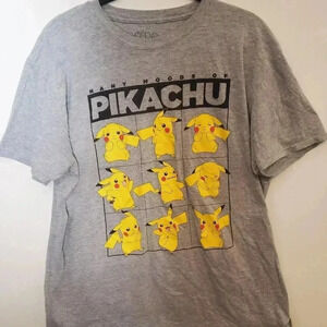 Pokemon Pikachu Gray T-Shirt‎